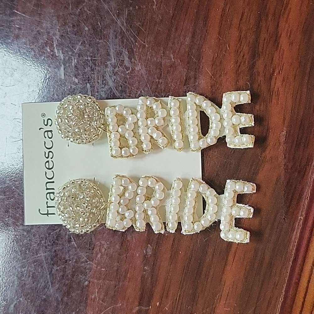 Bride Beaded Drop Earrings